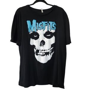 Winn Cloding Unisex Misfits Black Graphic T-Shirt Short Sleeve Size XL